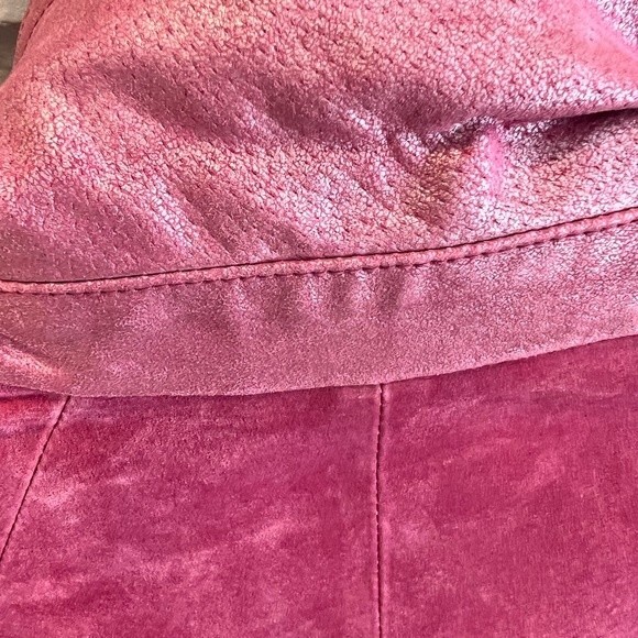 Terry Lewis Classic Luxuries SZ S Vintage Suede Jacket Coat Barbiecore Pink - Picture 4 of 12